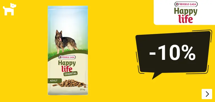 Versele Laga Happy Life essential 20kg 10% korting sidebanner en actiebanner DOG